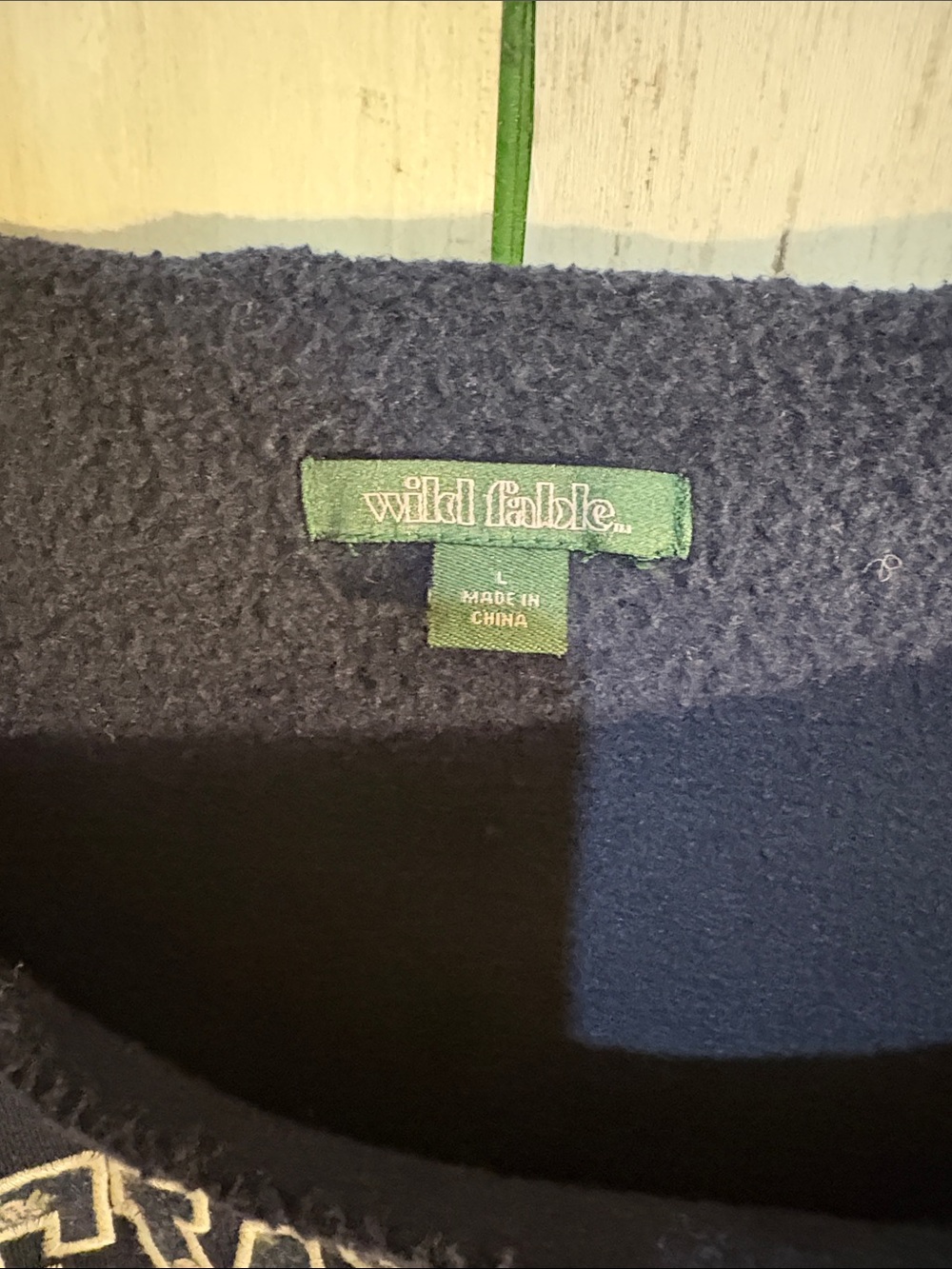 wild fable Navy "New York" off shoulder Sweatshirt - Picture 2 of 3